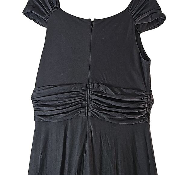 Peruvian Connection Womens Sz M Fonteyn Black Whimsigoth Fairy Grunge Midi Dress - Picture 5 of 12